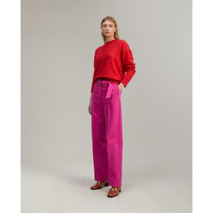 Pantaloni a gamba larga Iron Mark con cintura