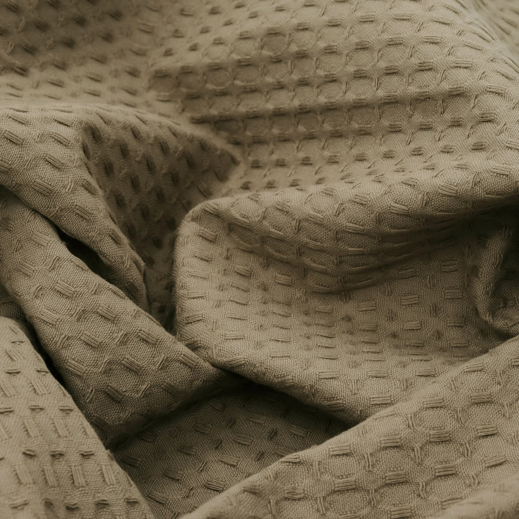 Plaid gaufré 100% coton Wallnut 130x170 cm