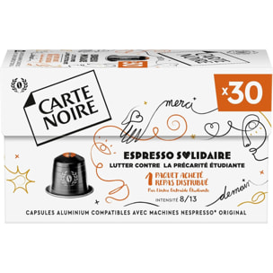 Capsules Compatibles Nespresso Solidaires n°8 x30