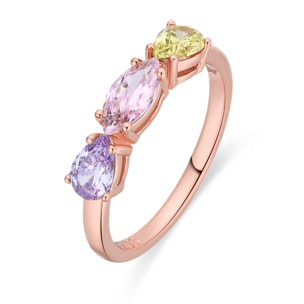 Anillo Prazma acabado oro rosa 18k