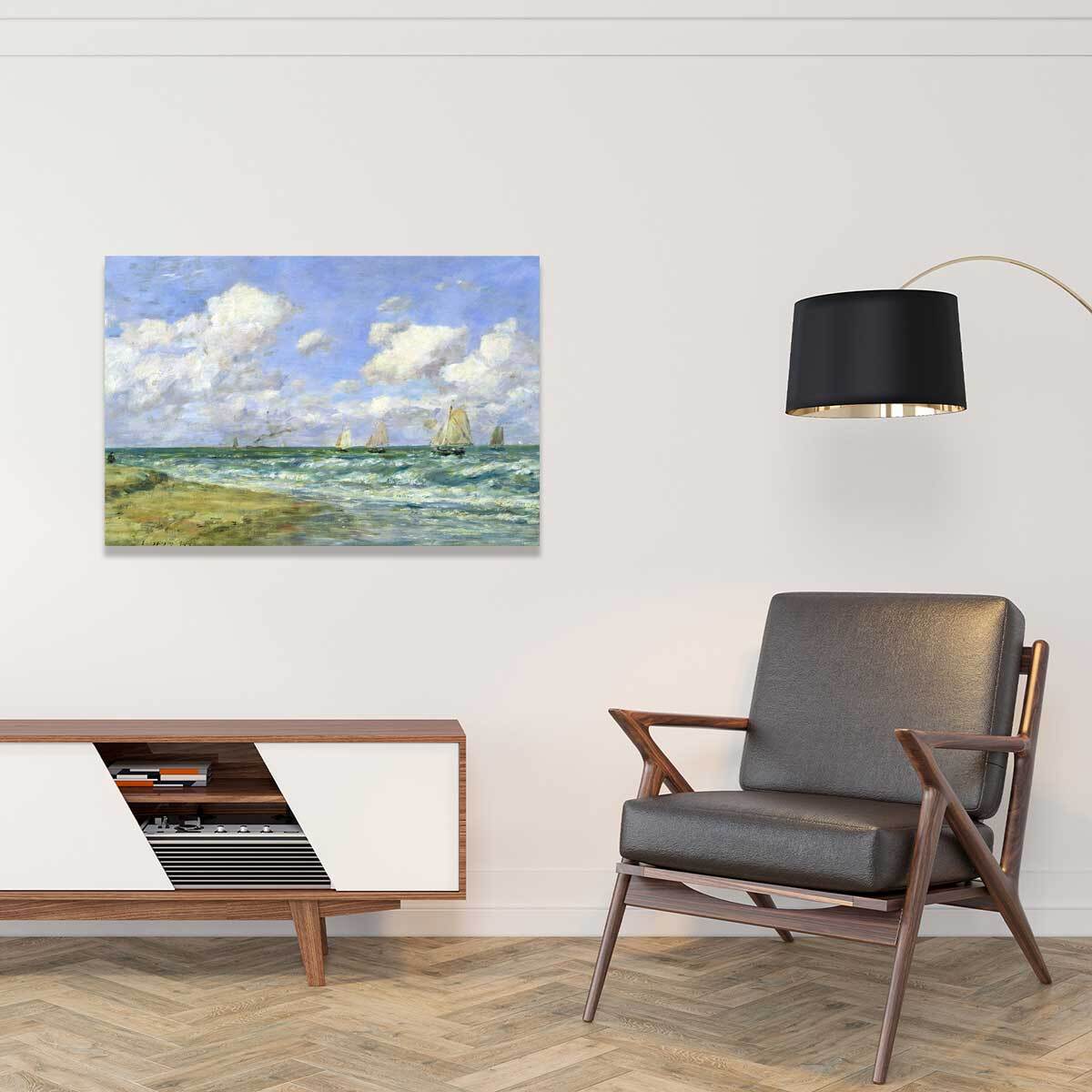 Tableau célèbre scène marine par louis boudin  Toile imprimée