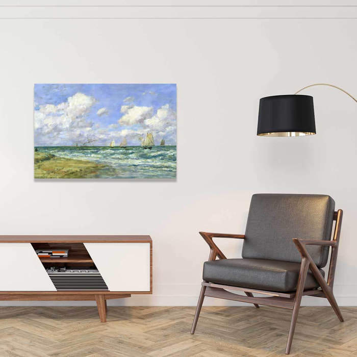 Tableau célèbre scène marine par louis boudin  Toile imprimée