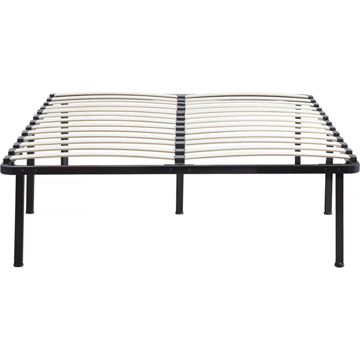 Sommier à lattes + pieds pour matelas - 140 x 190 cm - 26 lattes