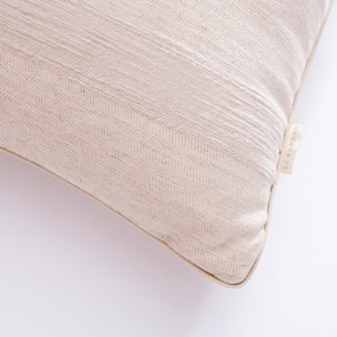 Set de 2 cojines con banda de 50x75cm 60%algodón, 20%lino y 20%tencel de 360gsm relleno con logo bordado scalpers home