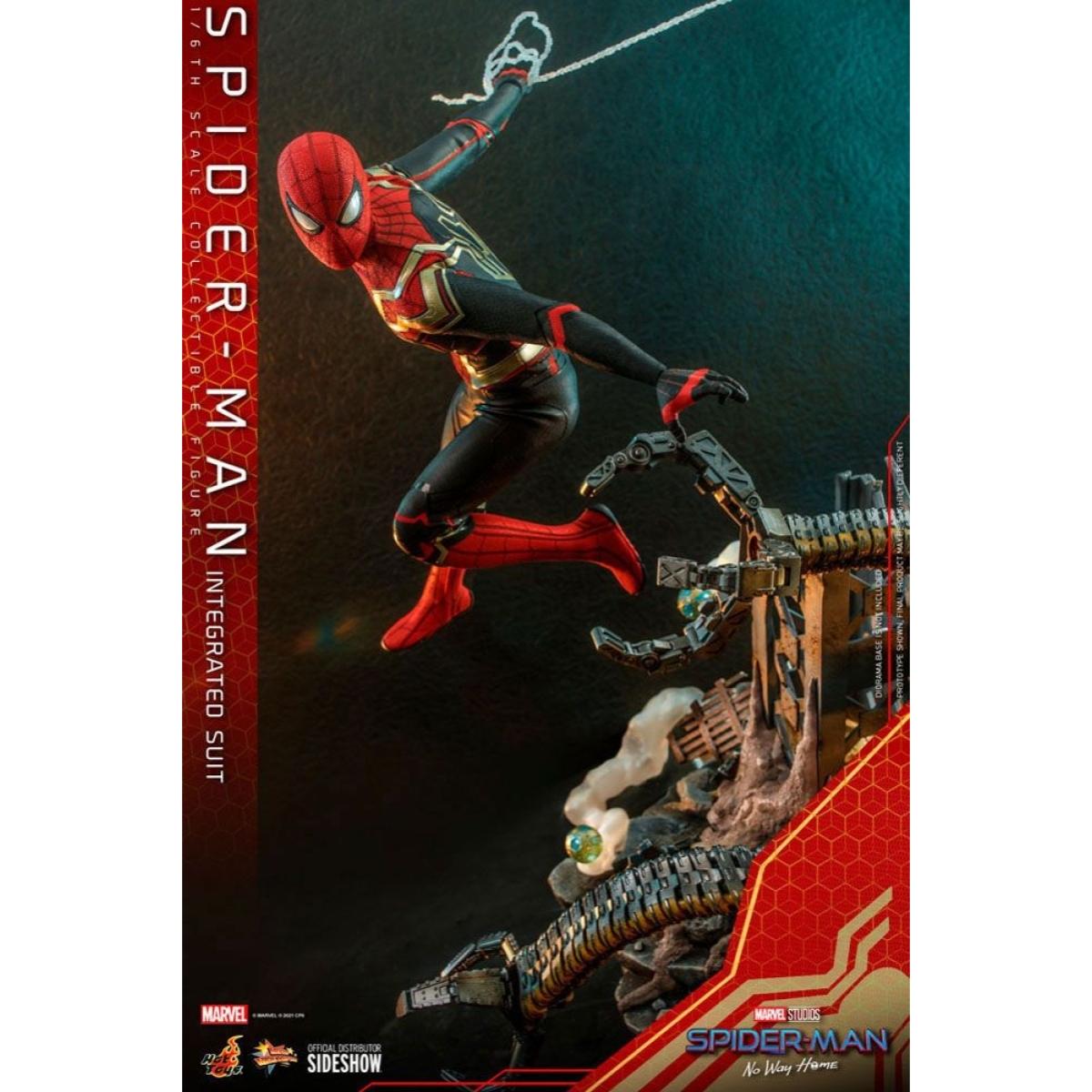 Spider-man: Far From Home Figura Spider-Man con Tuta Integrata 29 Cm Hot Toys