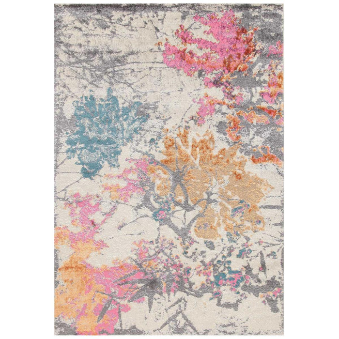 Tapis salon et chambre tissé motif floral POTO