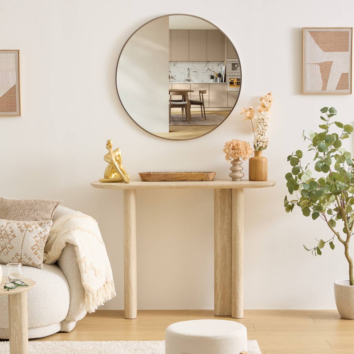 Miroir Alice D76cm gris