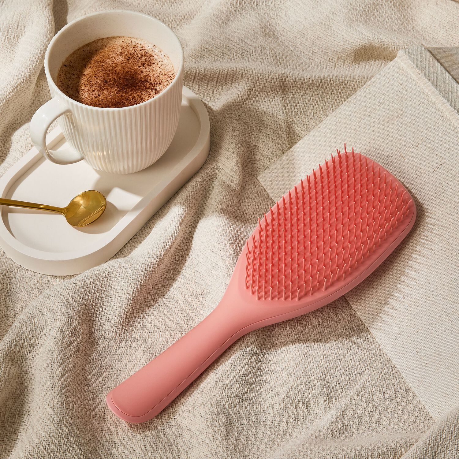 The Ultimate Detangler Peach Glow - Brosse à Cheveux Démêlante Large