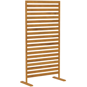 Biombo de Madera, 170x80 cm, Biombo Separador de Ambientes, Enrejado para Exterior, Jardín, Patio, Terraza, Marrón