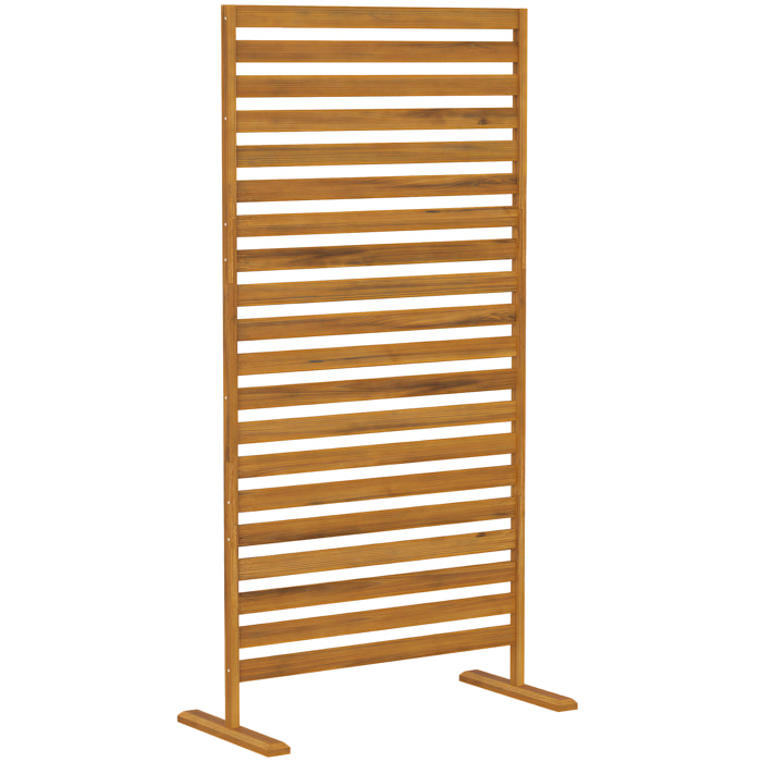 Biombo de Madera, 170x80 cm, Biombo Separador de Ambientes, Enrejado para Exterior, Jardín, Patio, Terraza, Marrón