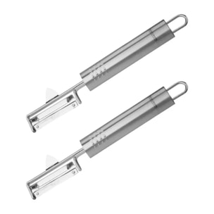 Lot de 2 éplucheur à légumes inox 19 cm Fackelmann Ovale