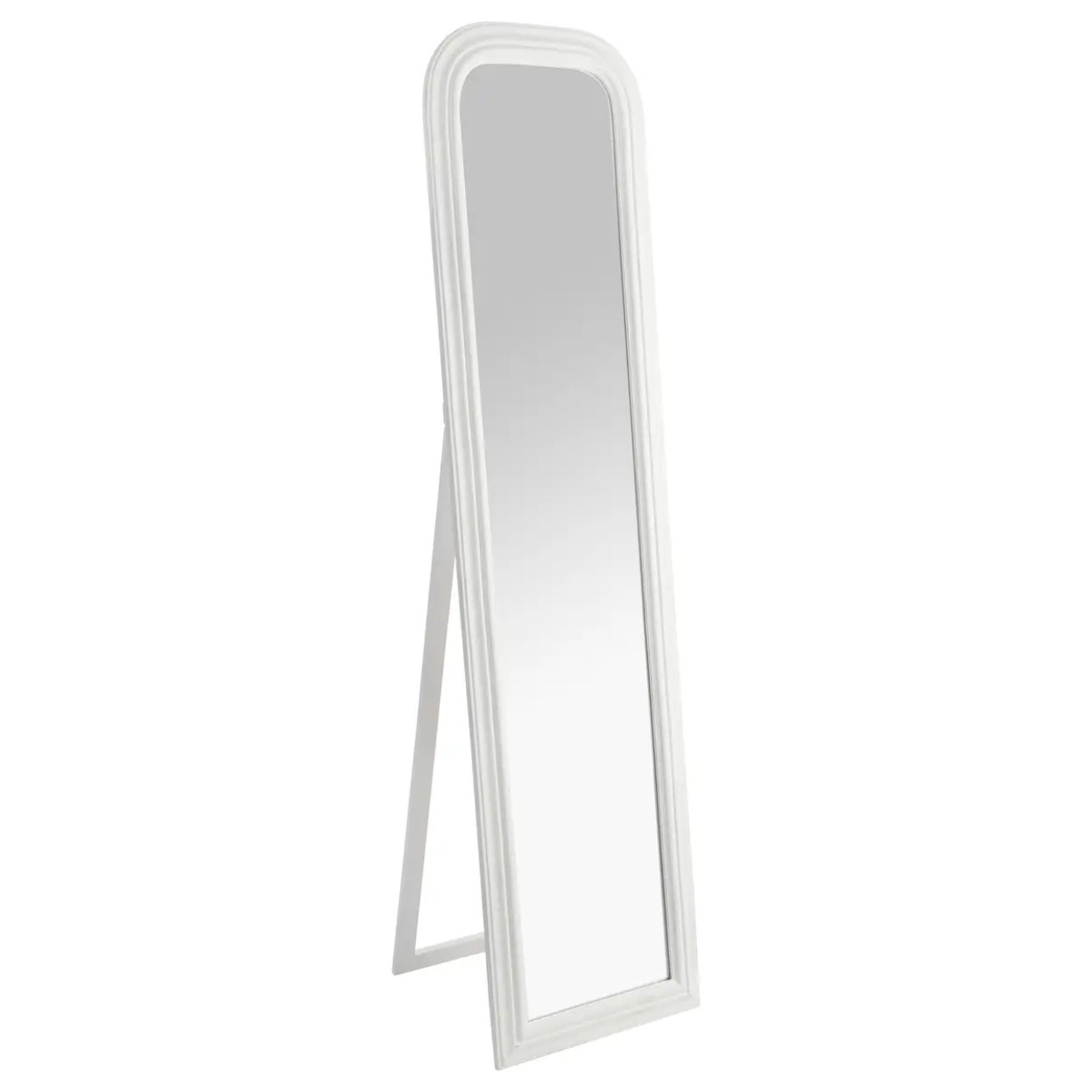 Miroir sur pied "Adèle" blanc H160cm