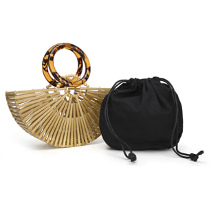 Zogno borsa a mano in legno di bambù.