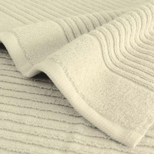 Drap de douche pur coton 560 g/m² uni ecru Vitae blanc casse