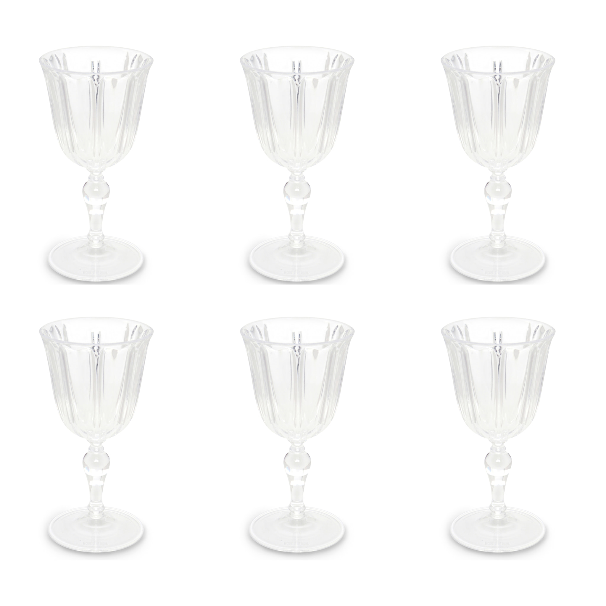 Set de 6 verres à vin Excelsa – Country, Plastique Transparent 25 cl