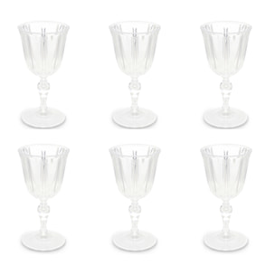 Set de 6 verres à vin Excelsa – Country, Plastique Transparent 25 cl