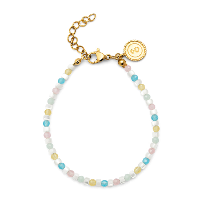 Pulsera Nacary Acero Baño Oro