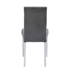 Gemma - lot de 2 chaises - en velours côtelé - Gris