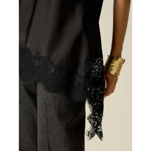 Oltre - Top lingerie asimmetrico - Nero