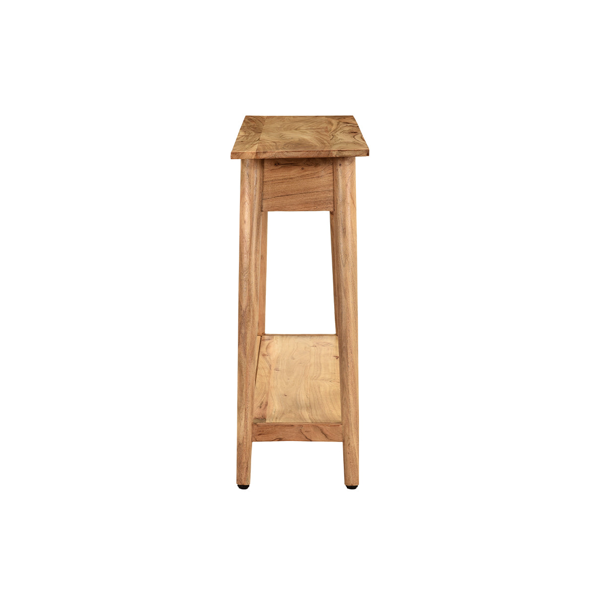 Console naturelle avec tiroir en bois massif L90 cm FRANKLIN