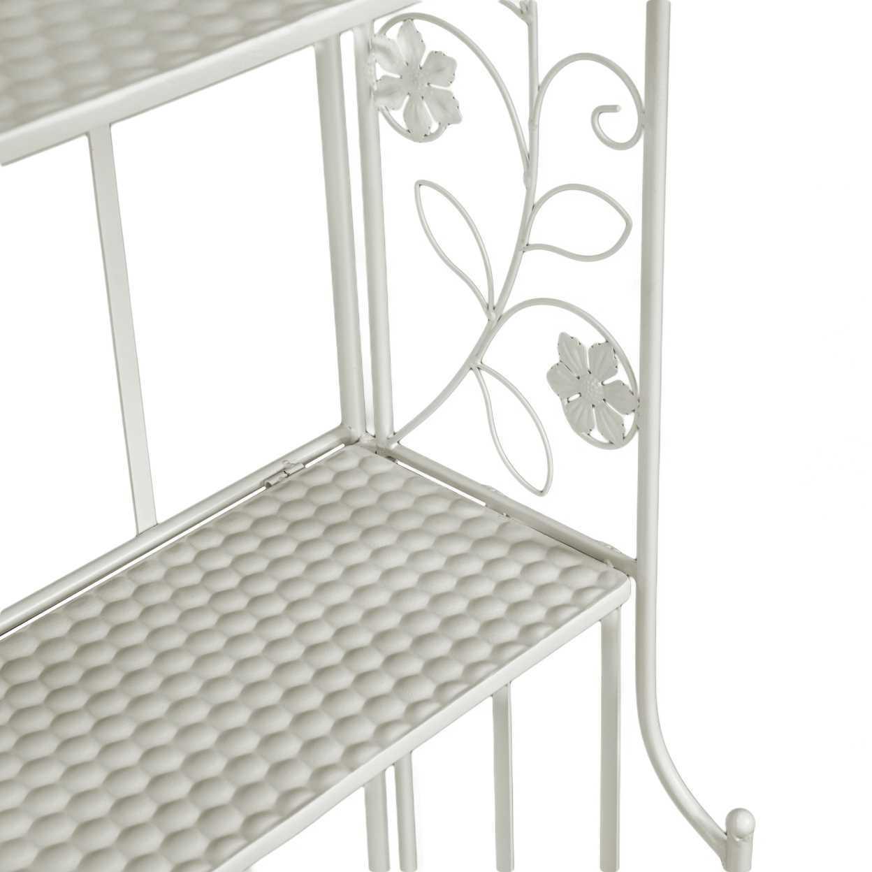 Scaffale Milena Vacchetti in metallo 4 piani bianco cm59x29h158