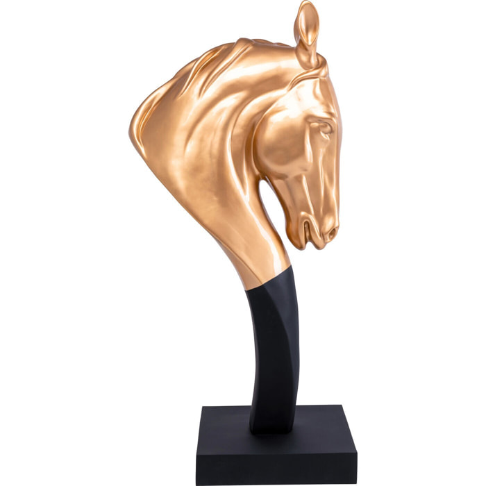 Déco tête de cheval XL 180cm dorée Kare Design