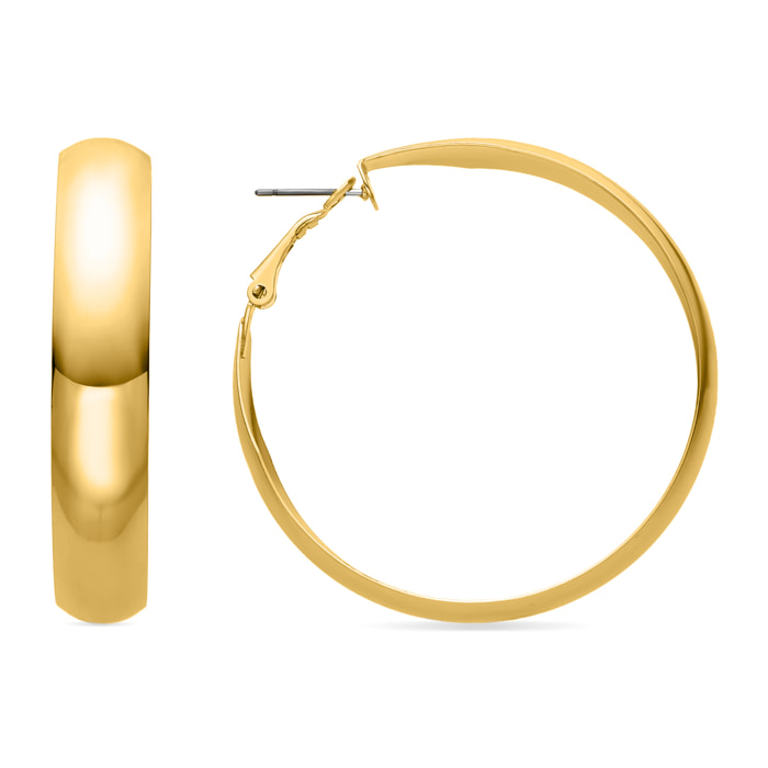 Pendientes de 50mm de diámetro acabado oro amarillo de 18K