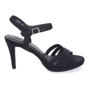 Sandalias de Tacón de Fiesta para Mujer, Adornos Cruzados en la Pala