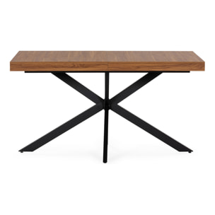 Mesa de Comedor Extensible Genova efecto Nogal, 140-180 cm