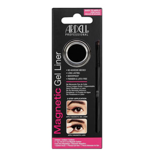 Magnetic Gel Liner - Pot gel eyeliner noir avec pinceau biseauté magnétique pour Faux Cils