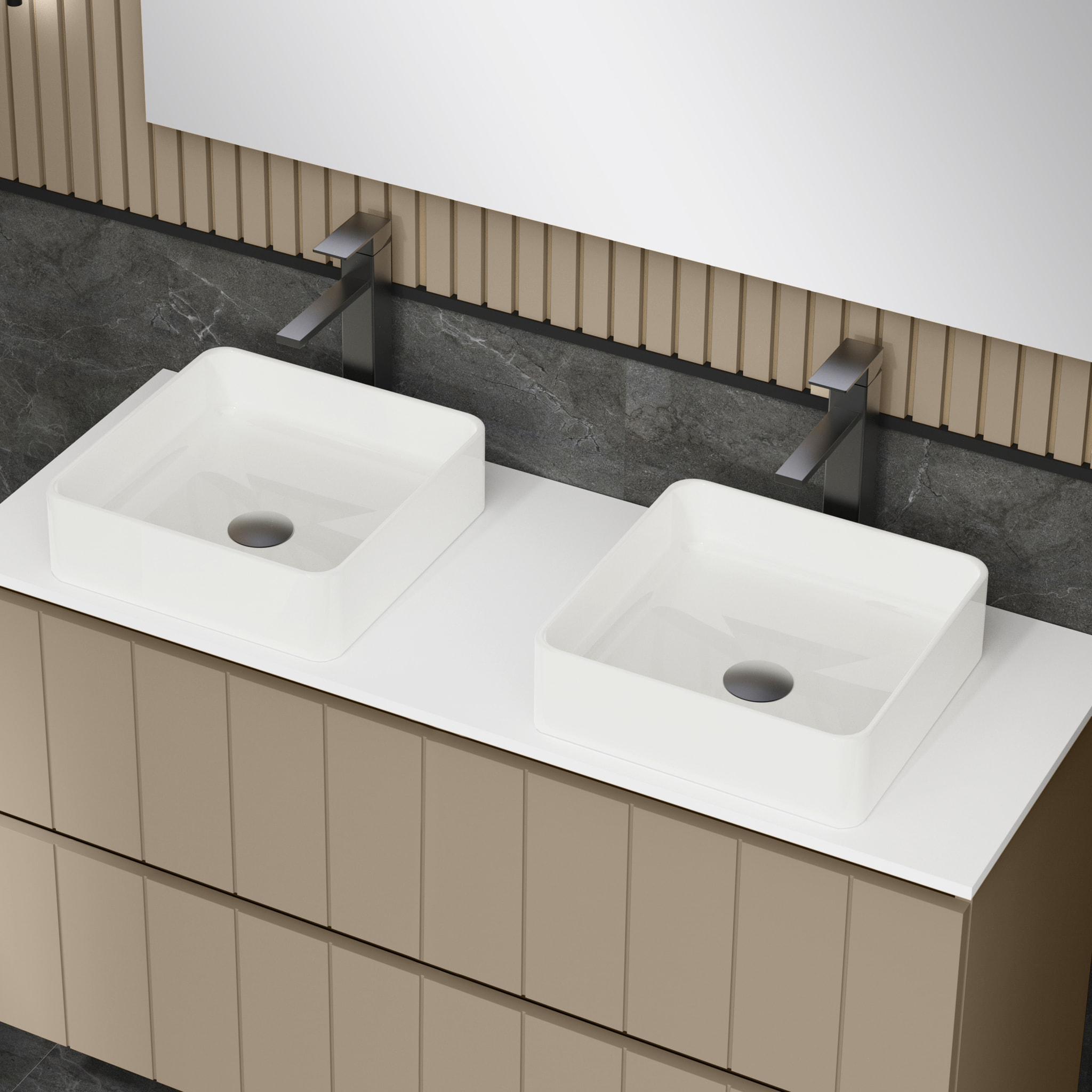 Conjunto de baño LAND Alday, 120 cm, Fango