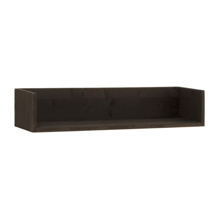 Estantería de madera maciza tono negro de varias medidas