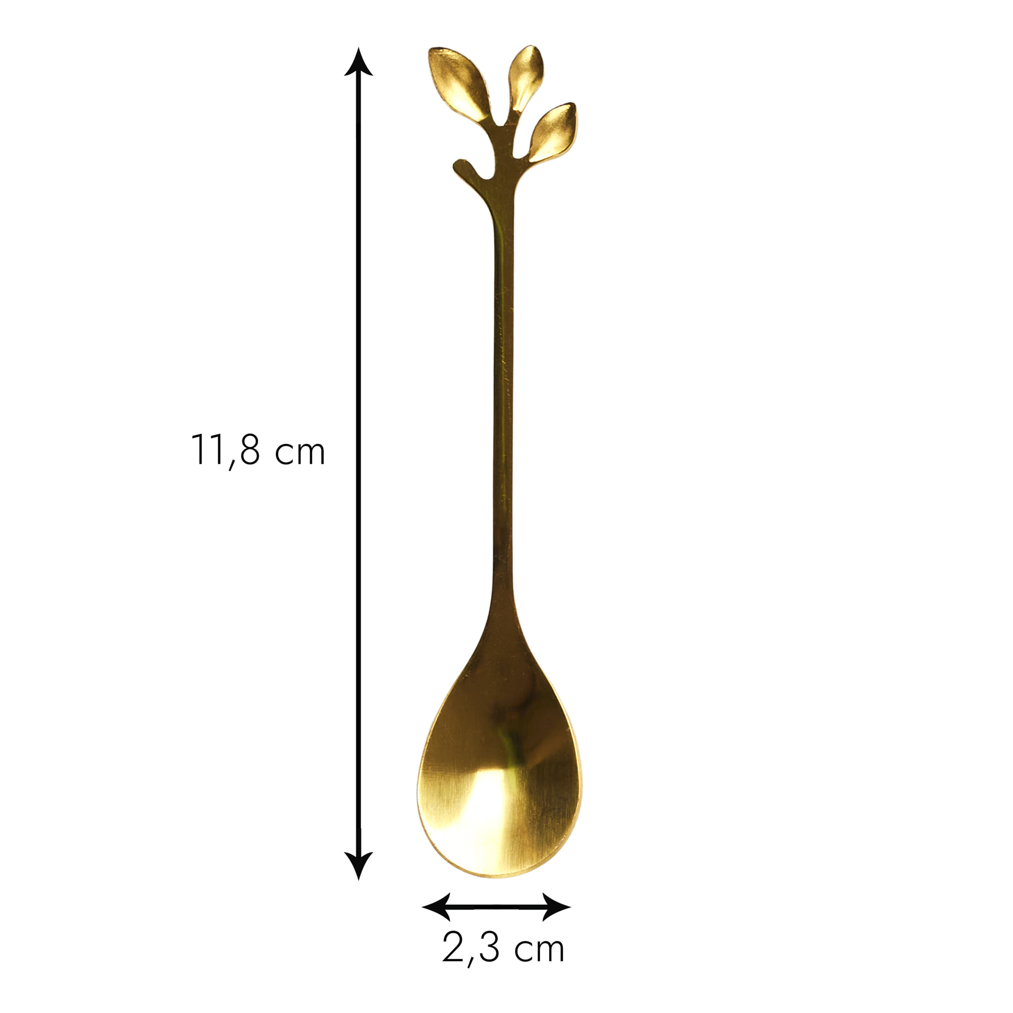 Cuillere A Cafe Feuille Dore X4