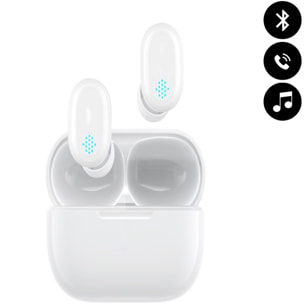 Ecouteurs intra auriculaires Bluetooth blanc