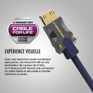 Câble HDMI MONSTERCABLE M3000 UHD 8K DOLBY VISION HDR 48GBPS 3M