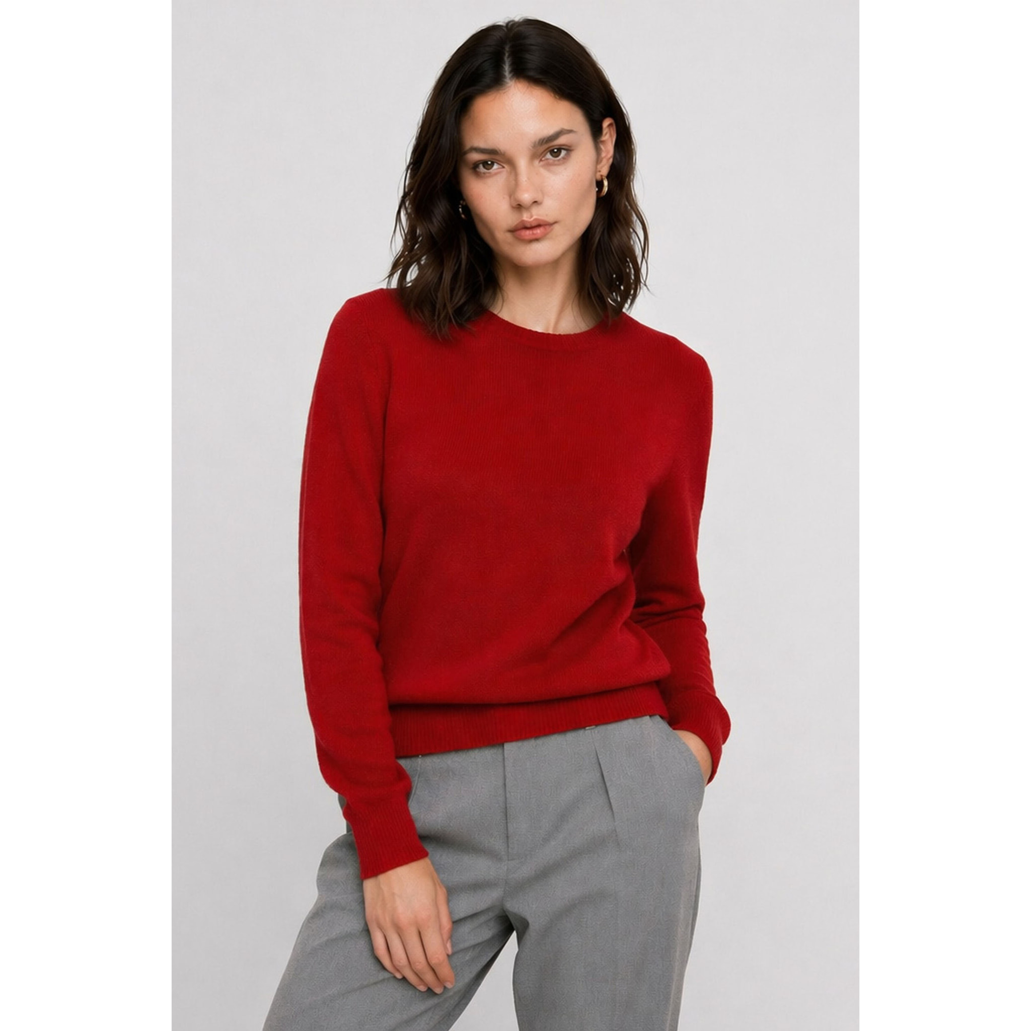 Kocca - Maglia da donna girocollo in angora e lana Donna