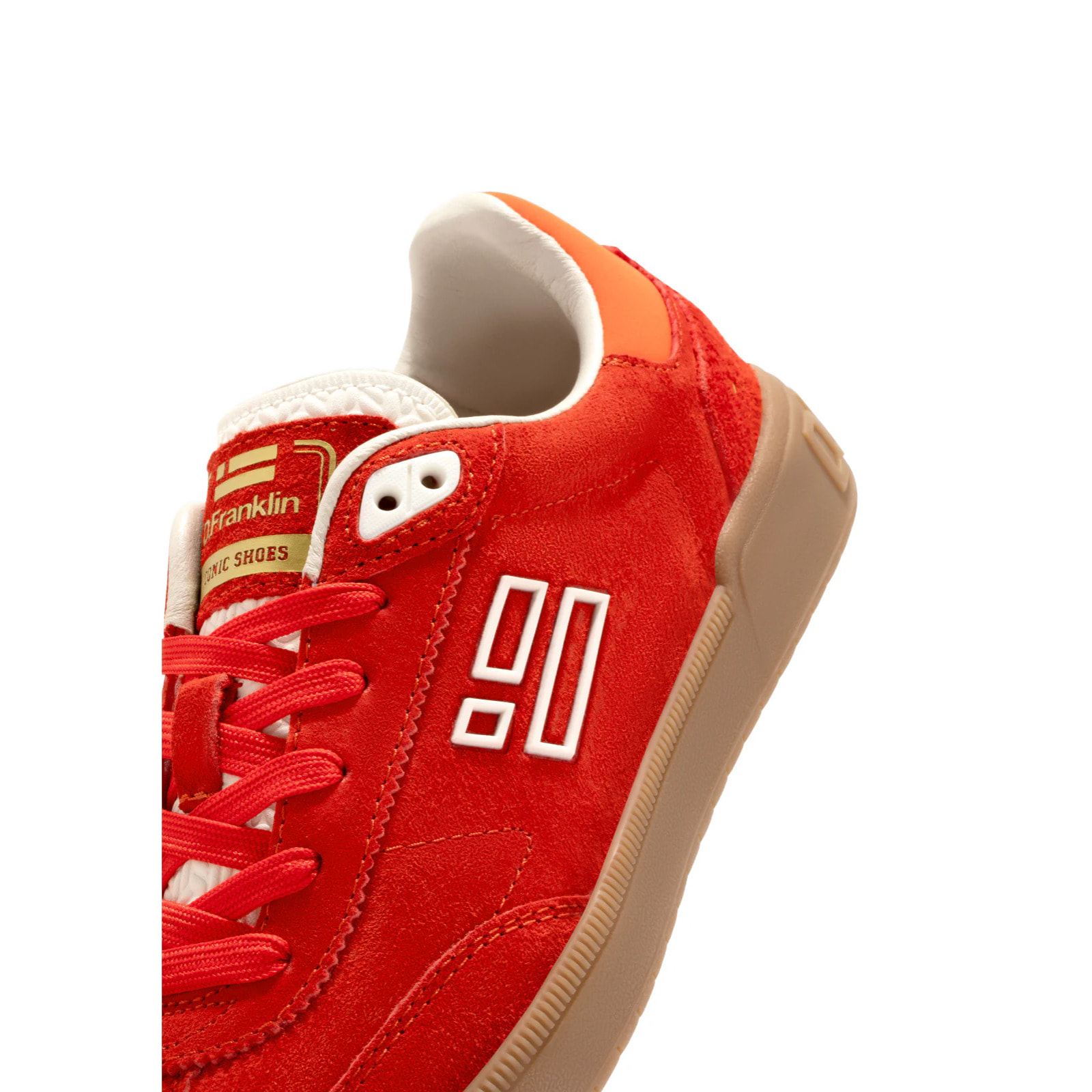 Zapatillas Bajas Piel Serraje Rebel Basic Flag Rojas D.Franklin