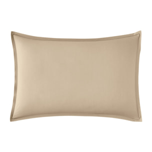 Taie d'oreiller unie en percale de coton, PREMIÈRE, Lin