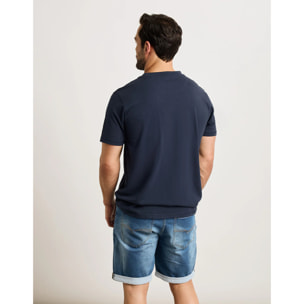 Camiseta Manga Corta Azul Marino - Foilmil