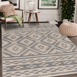 Tapis extérieur tissé kilim rectangle NUDU