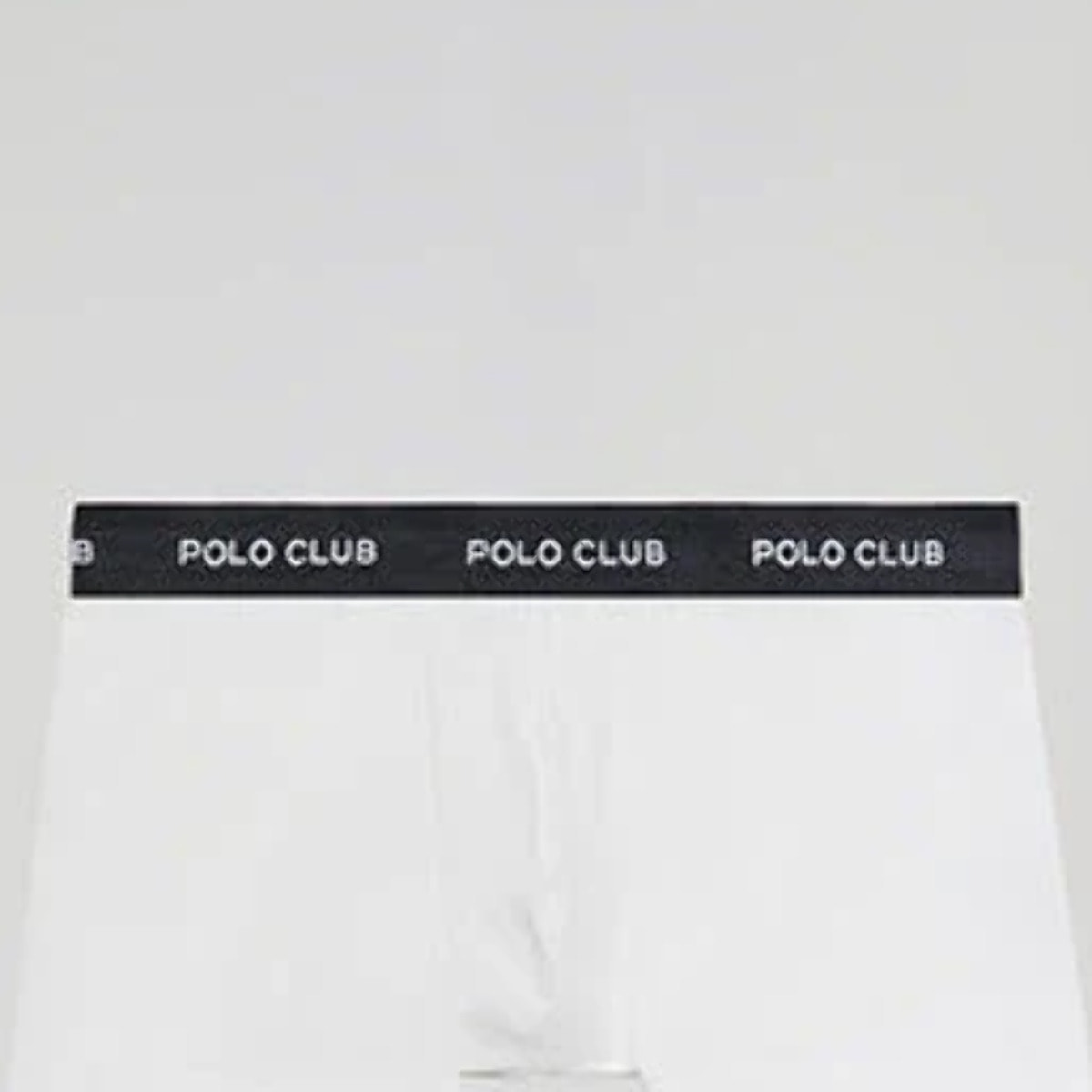 Boxer blanco y negro con logotipo Polo Club