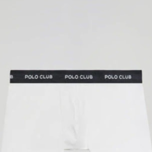 Boxer blanco y negro con logotipo Polo Club