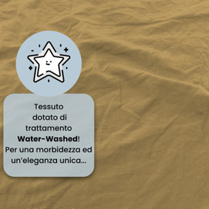 PARURE COPRIPIUMINO WATER WASHED, 100% Microfibra, No Stiro - OCRA