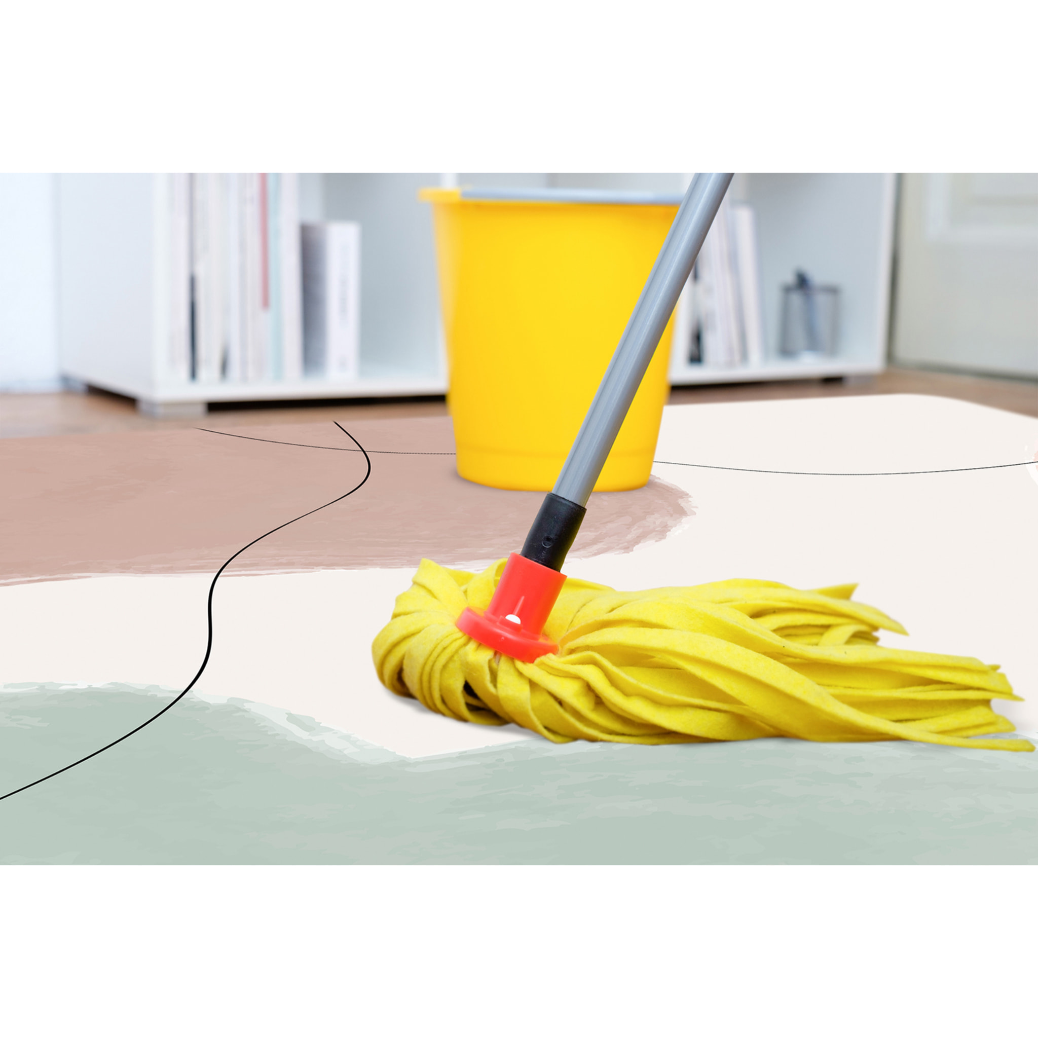 Alfombra de vinilo CERAMIKO, Zoa, diseño moderno [Diam] 100 cm