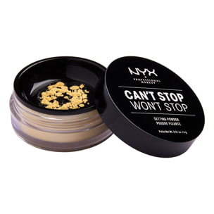 Nyx Professional Makeup Poudre Libre Fixante Can't Stop Won't Stop, Fini Mat, Absorption De L'Excès De Sébum