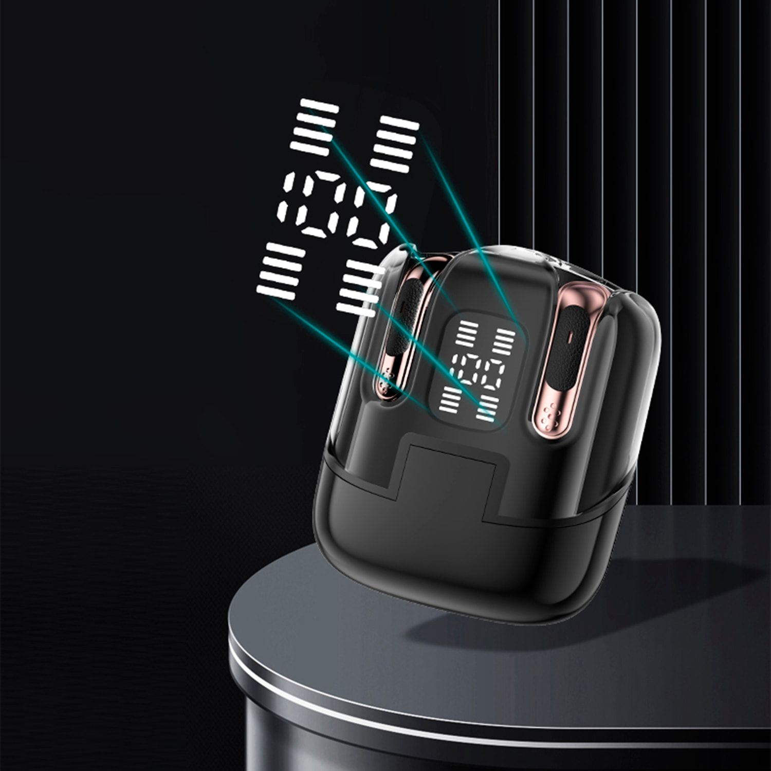 J17 Doppia coppia di auricolari con bluetooth 5.4.