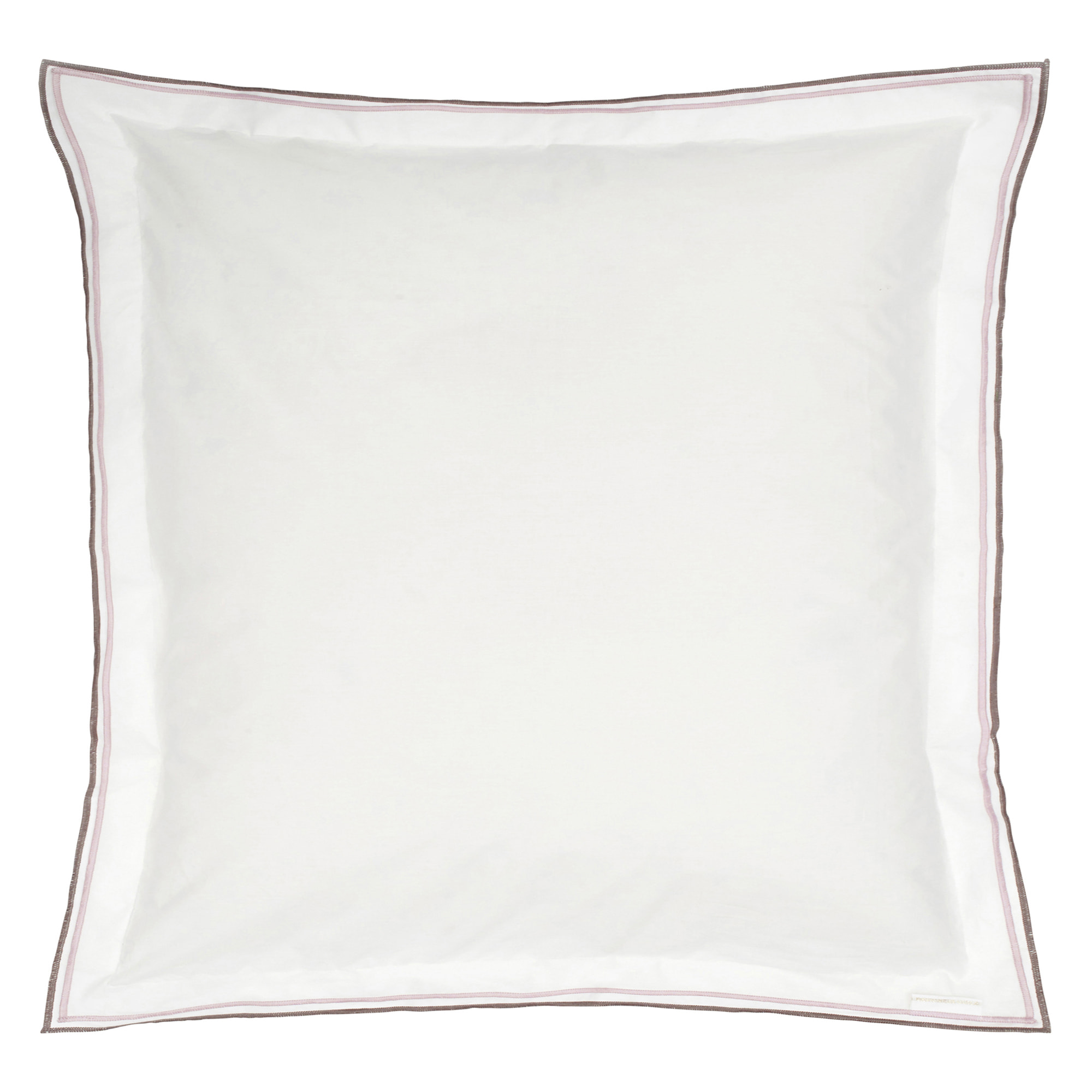 Taie d'oreiller unie en percale de coton, ASTOR, Rose/Muscade