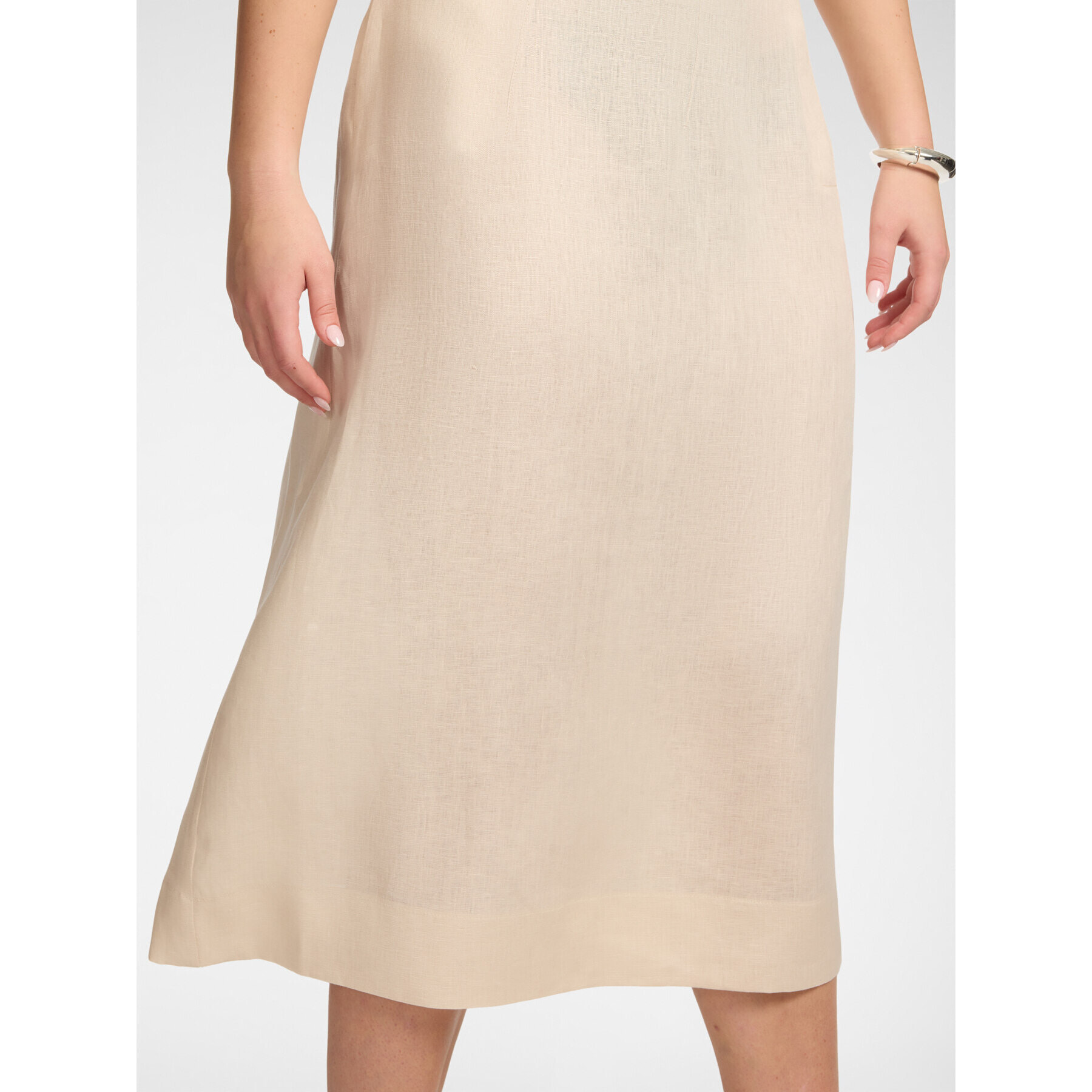 Elena Mirò - Gonna ad A in lino - Beige