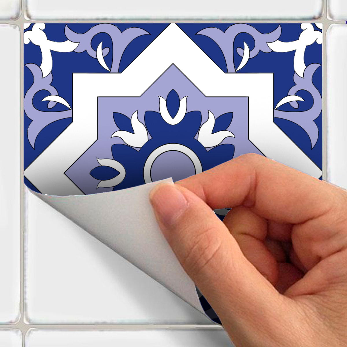 Stickers muraux - Sticker Mural Carrelage adhésif Cuisine Salle de Bain - 24 STICKERS CARREAUX DE CIMENT AZULEJOS NURIA
