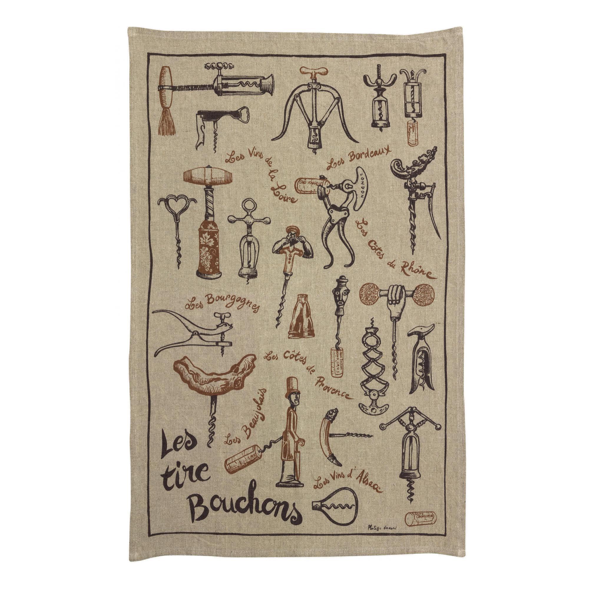 Torchon lin Les sommeliers
